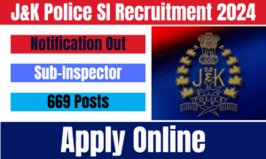 J&K Police SI Recruitment 2024