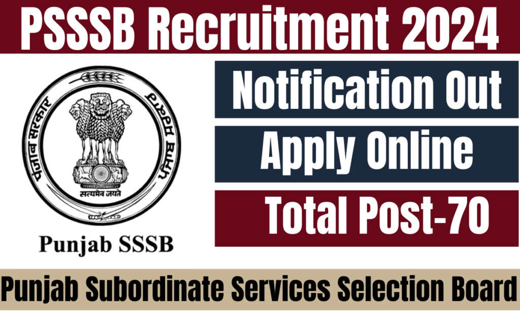 PSSSB Recruitment 2024